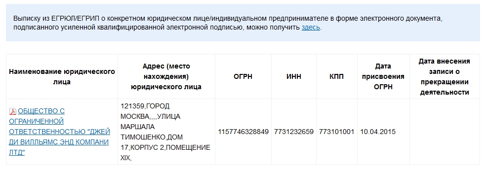 узнать данные контрагента