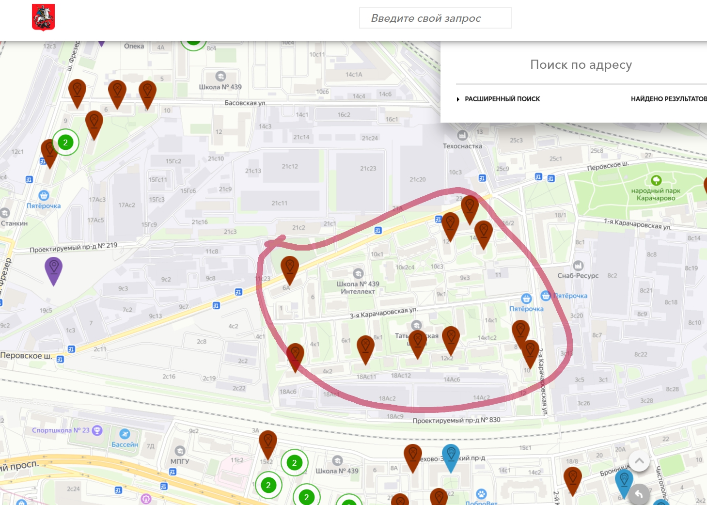 Домкад карта новостроек